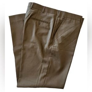Men's Jones New York Flat Front Dress Pants Brown